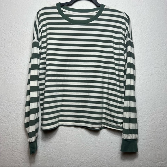 Candace Cameron Bure Striped Long Sleeve Top - Picture 1 of 7